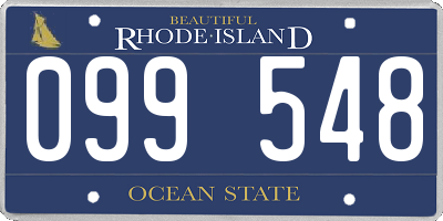 RI license plate 099548