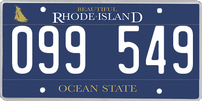 RI license plate 099549