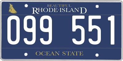 RI license plate 099551