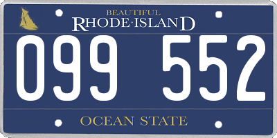 RI license plate 099552