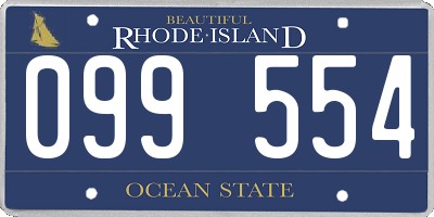 RI license plate 099554