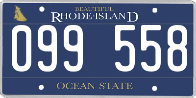 RI license plate 099558