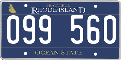 RI license plate 099560