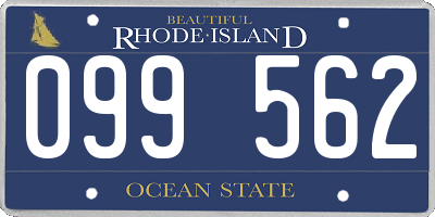 RI license plate 099562