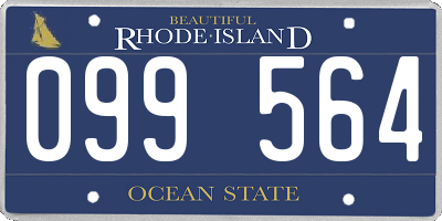RI license plate 099564