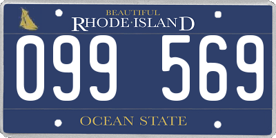 RI license plate 099569