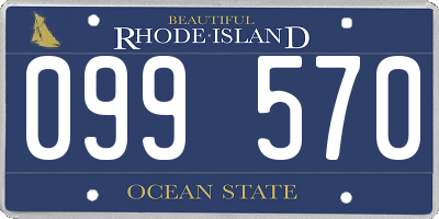RI license plate 099570