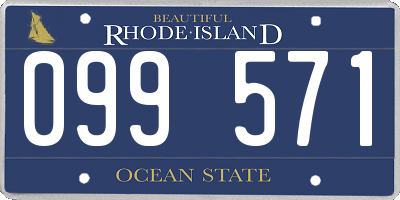 RI license plate 099571
