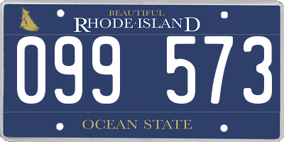 RI license plate 099573