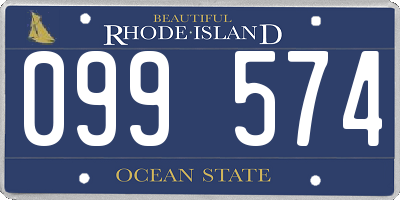 RI license plate 099574