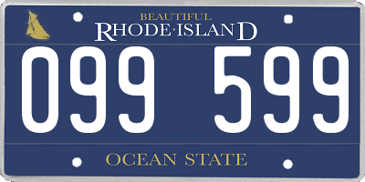 RI license plate 099599