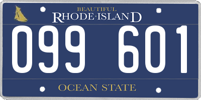 RI license plate 099601