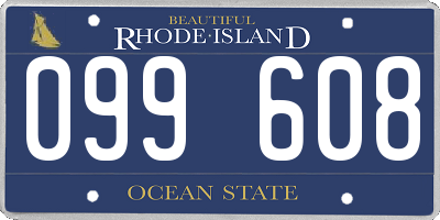 RI license plate 099608