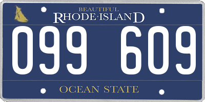 RI license plate 099609