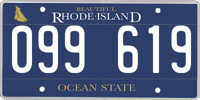 RI license plate 099619