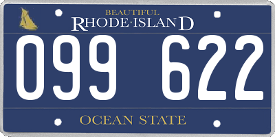 RI license plate 099622