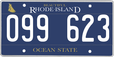 RI license plate 099623