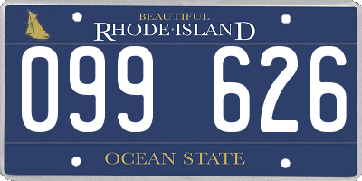 RI license plate 099626