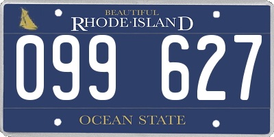 RI license plate 099627