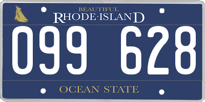RI license plate 099628