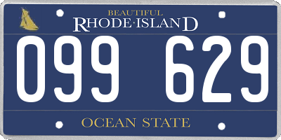 RI license plate 099629