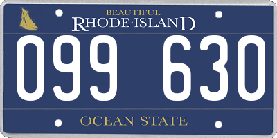 RI license plate 099630