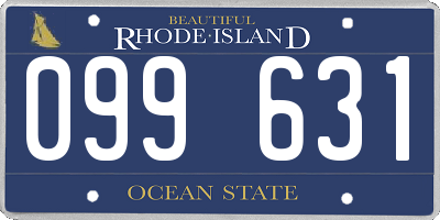 RI license plate 099631