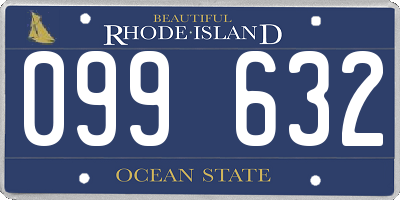 RI license plate 099632