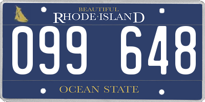 RI license plate 099648