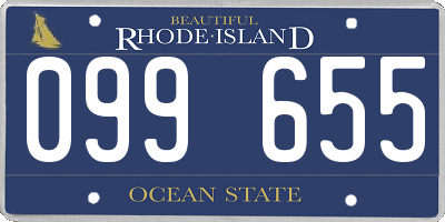 RI license plate 099655