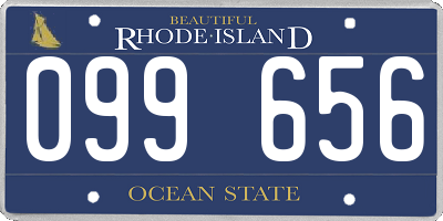 RI license plate 099656