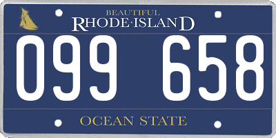 RI license plate 099658