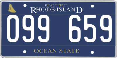 RI license plate 099659