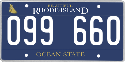 RI license plate 099660