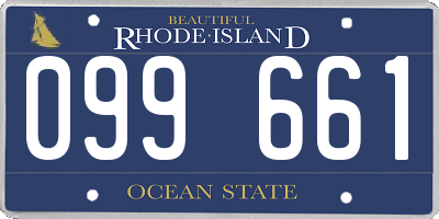 RI license plate 099661