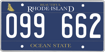 RI license plate 099662