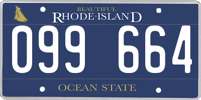 RI license plate 099664