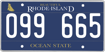 RI license plate 099665