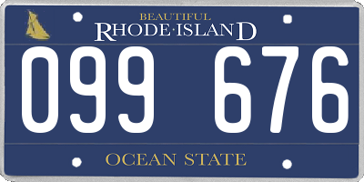 RI license plate 099676