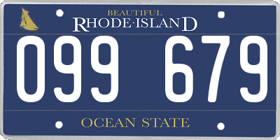 RI license plate 099679