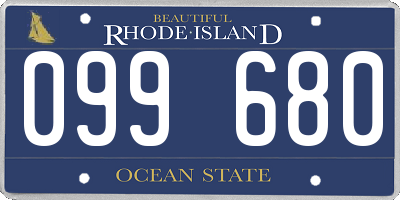 RI license plate 099680