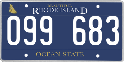 RI license plate 099683