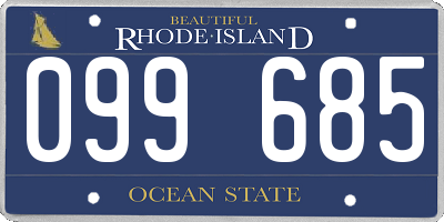 RI license plate 099685