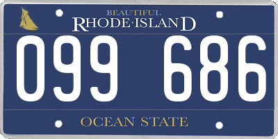 RI license plate 099686