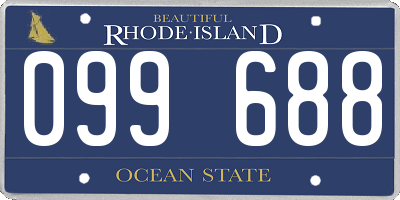 RI license plate 099688