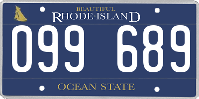RI license plate 099689