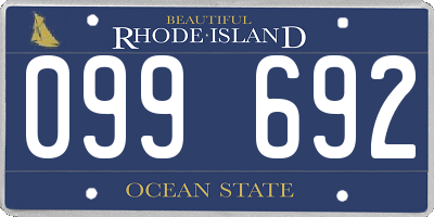 RI license plate 099692