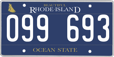 RI license plate 099693