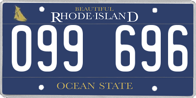 RI license plate 099696