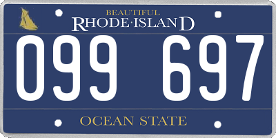 RI license plate 099697